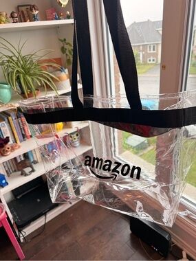 Amazon Clear Tote with Black Handles